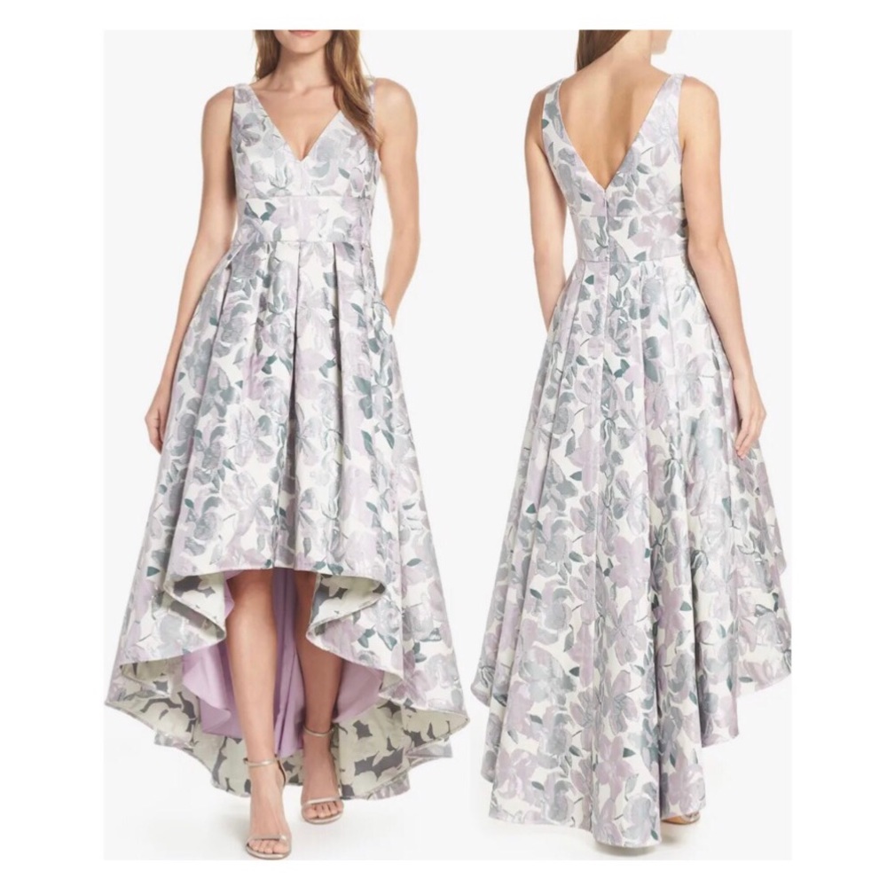 Eliza J Jacquard Hi-Low Gown sz8 NWOT